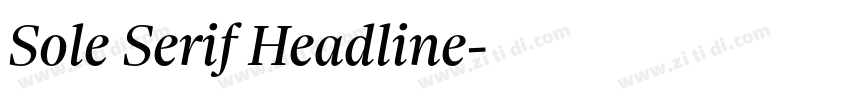 Sole Serif Headline字体转换